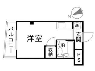 バンベール伏見【3階】の間取り
