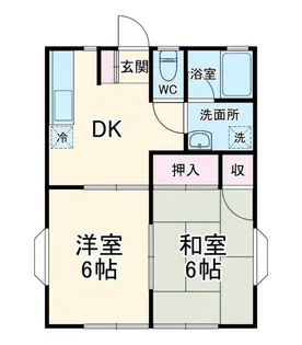 レジデンスモト【1階】の間取り