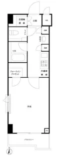ルーブル泉岳寺前【1階】の間取り