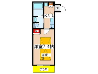 ヴィラ・ウエストヒルズ【1階】の間取り