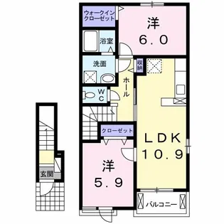 ワイズ・コートII【2階】の間取り