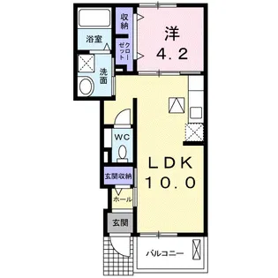ラフレシール井上【1階】の間取り