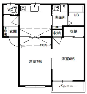 代栄パレスNo.18【2階】の間取り