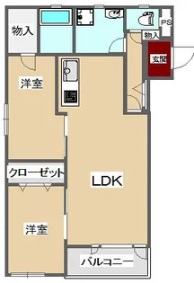 アンソレイユ【1階】の間取り