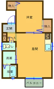埼玉県深谷市西島5【アパート】の間取り