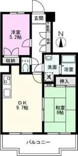 2DKの間取り画像