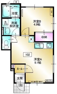 カーサリアン【1階】の間取り