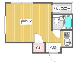ハイツ北斗【4階】の間取り