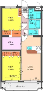 La Vie Bell Takeda(ラヴィベール竹田)【4階】の間取り