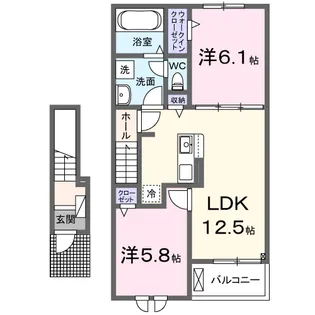 ジェルメメゾン II【2階】の間取り