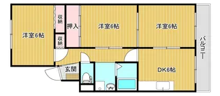 ハイムカクイチ【3階】の間取り