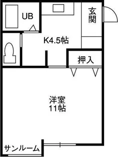 サウスコート【2階】の間取り