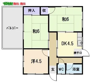 三重県松阪市豊原町【一戸建】の間取り