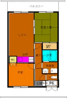 ライオンズマンション己斐本町第2【5階】の間取り
