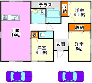 福岡県飯塚市立岩【一戸建】の間取り
