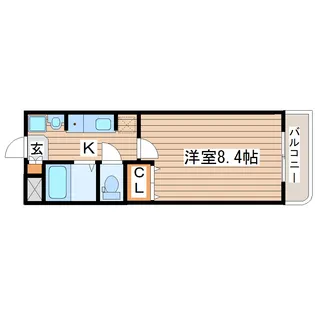 ロイヤルヴュー【2階】の間取り