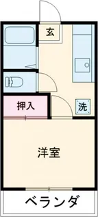 ムラサキハイツB棟【1階】の間取り