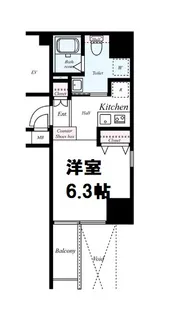 アクアプレイス北浜【8階】の間取り