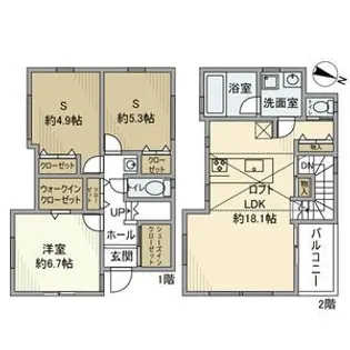 神奈川県茅ヶ崎市共恵1【一戸建】の間取り