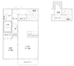 ボヌールハウス【2階】の間取り