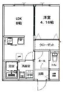 アマン浜浦【1階】の間取り