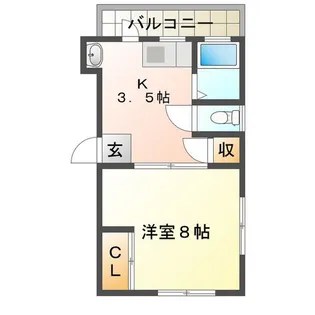 第二コーポ横井【1階】の間取り