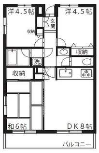 田園コートエレガンスA【4階】の間取り
