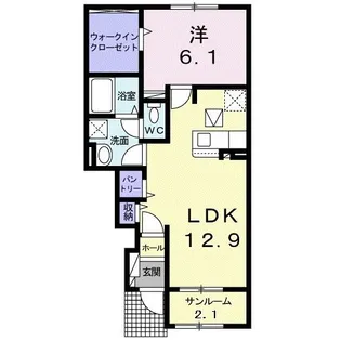 サンシャイン富堂IV【1階】の間取り