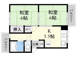 新金岡マンション【3階】の間取り