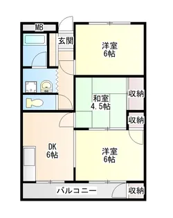 宮城県仙台市青葉区福沢町【マンション】の間取り