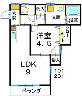 ハイツエソシマ【1階】の間取り