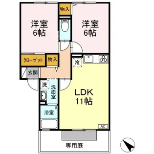 島根県松江市東出雲町錦新町7【アパート】の間取り