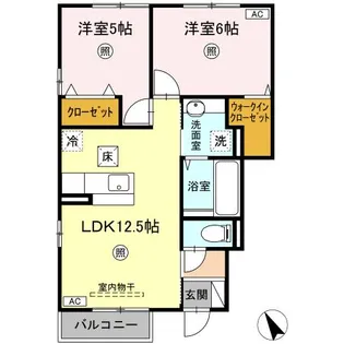 クローバーヒルズ C【1階】の間取り