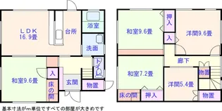 福井県あわら市下金屋【一戸建】の間取り