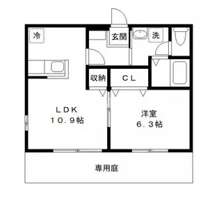 サンハイツU【1階】の間取り