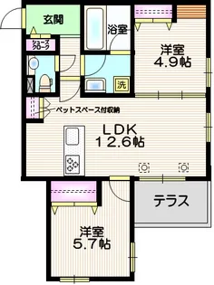 HaLeLea【1階】の間取り