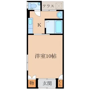 コーポ福留【1階】の間取り