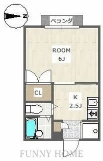 輝ハウスA【1階】の間取り