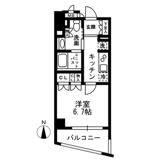 東京都新宿区中落合1【マンション】の間取り
