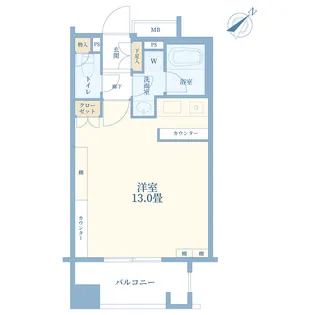 ファミールグラン銀座4丁目【7階】の間取り