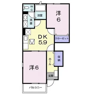 ラシーヌIII壱番館【1階】の間取り