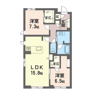 パークビュー湘南辻堂【1階】の間取り