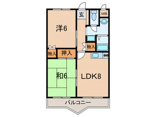 コンフォート南塚口 P2【3階】の間取り