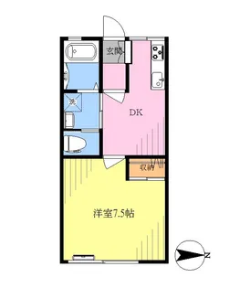 シティハイム皆川I【1階】の間取り