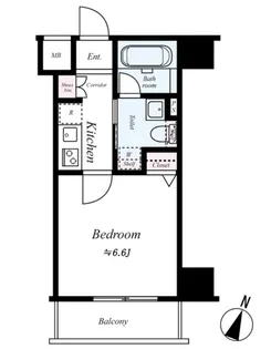 PREMIUM CUBE田町【5階】の間取り