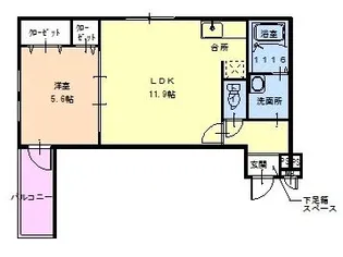 大阪府岸和田市池尻町【アパート】の間取り