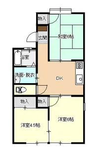 ハイツ若草【1階】の間取り
