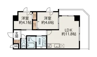 インサイトルポ山科椥辻【2階】の間取り