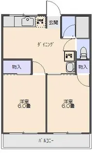 コーポビューラー【1階】の間取り