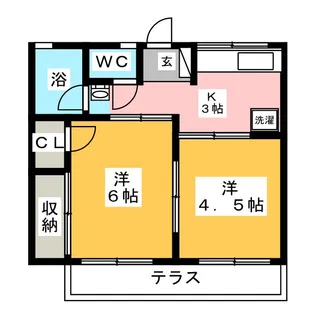 シティハイムグリーン戸塚【1階】の間取り